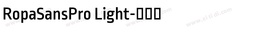 RopaSansPro Light字体转换